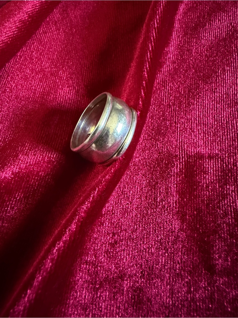 Vintage 925 Sterling Silver Wide Band Ring